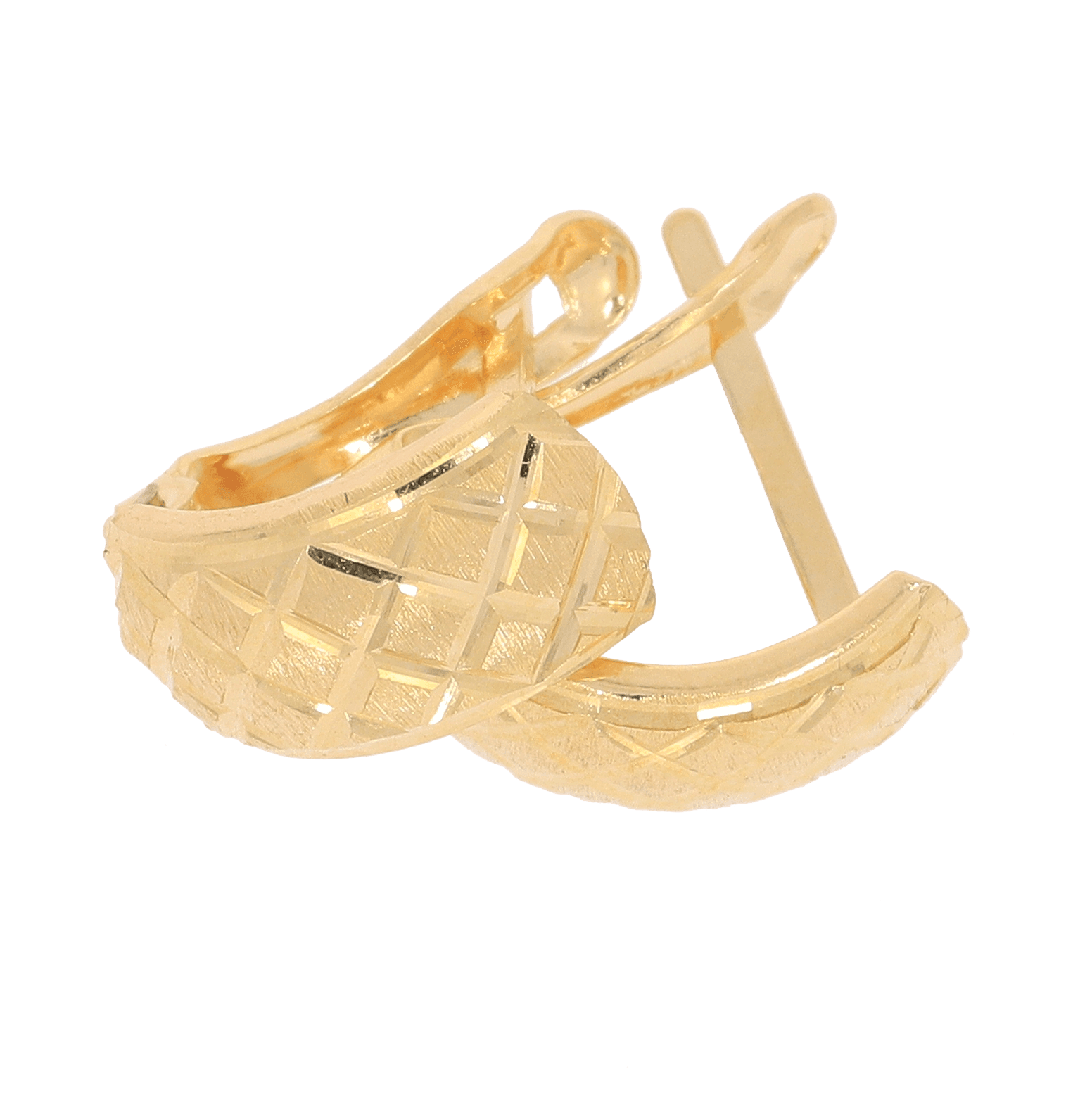 Kolczyki angielskie diamentowane 11x6mm