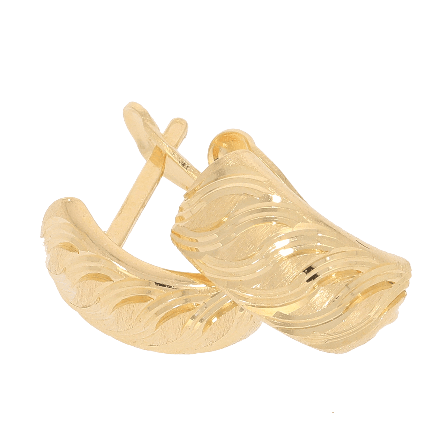 Kolczyki angielskie diamentowane 12x6mm