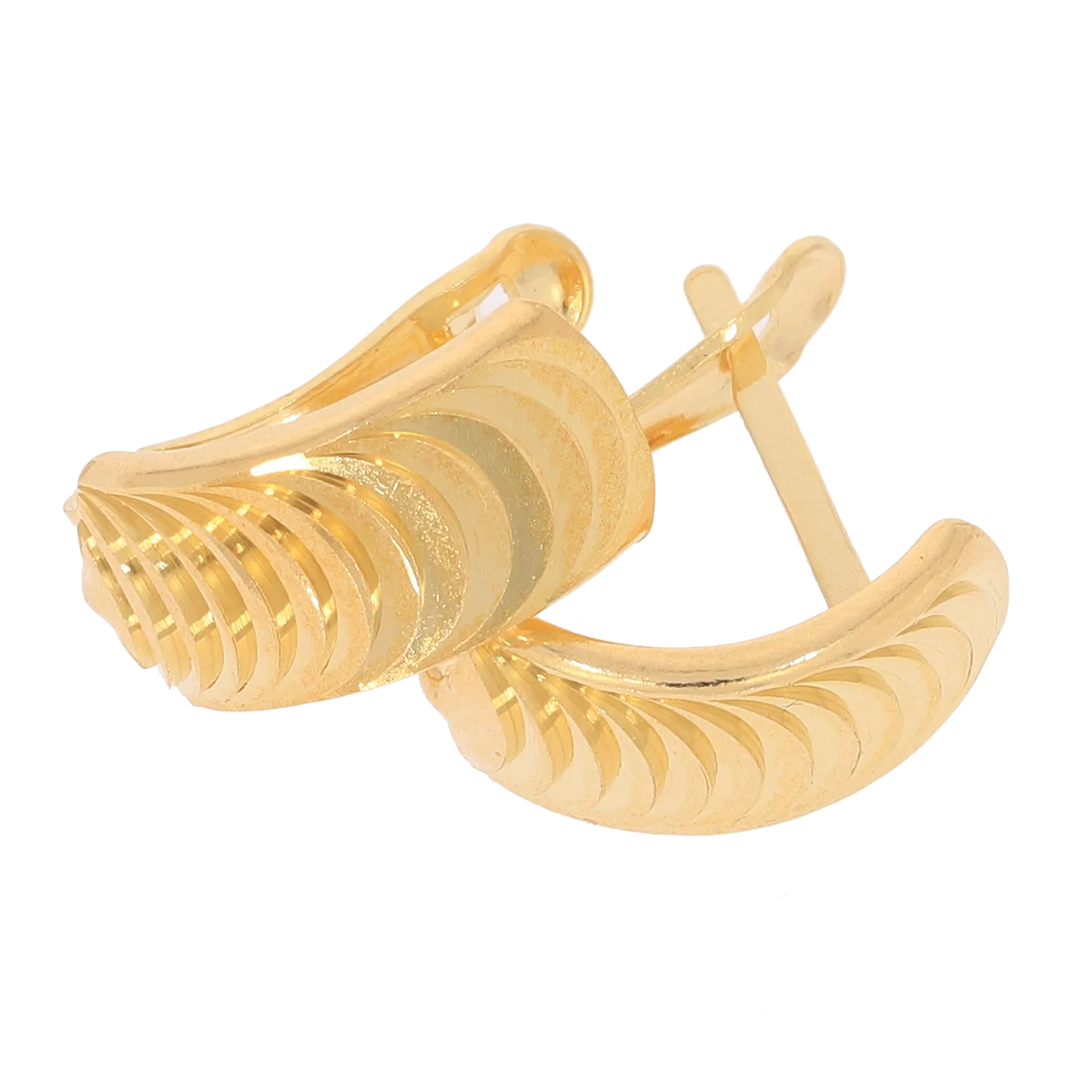 Kolczyki angielskie diamentowane 12x6mm