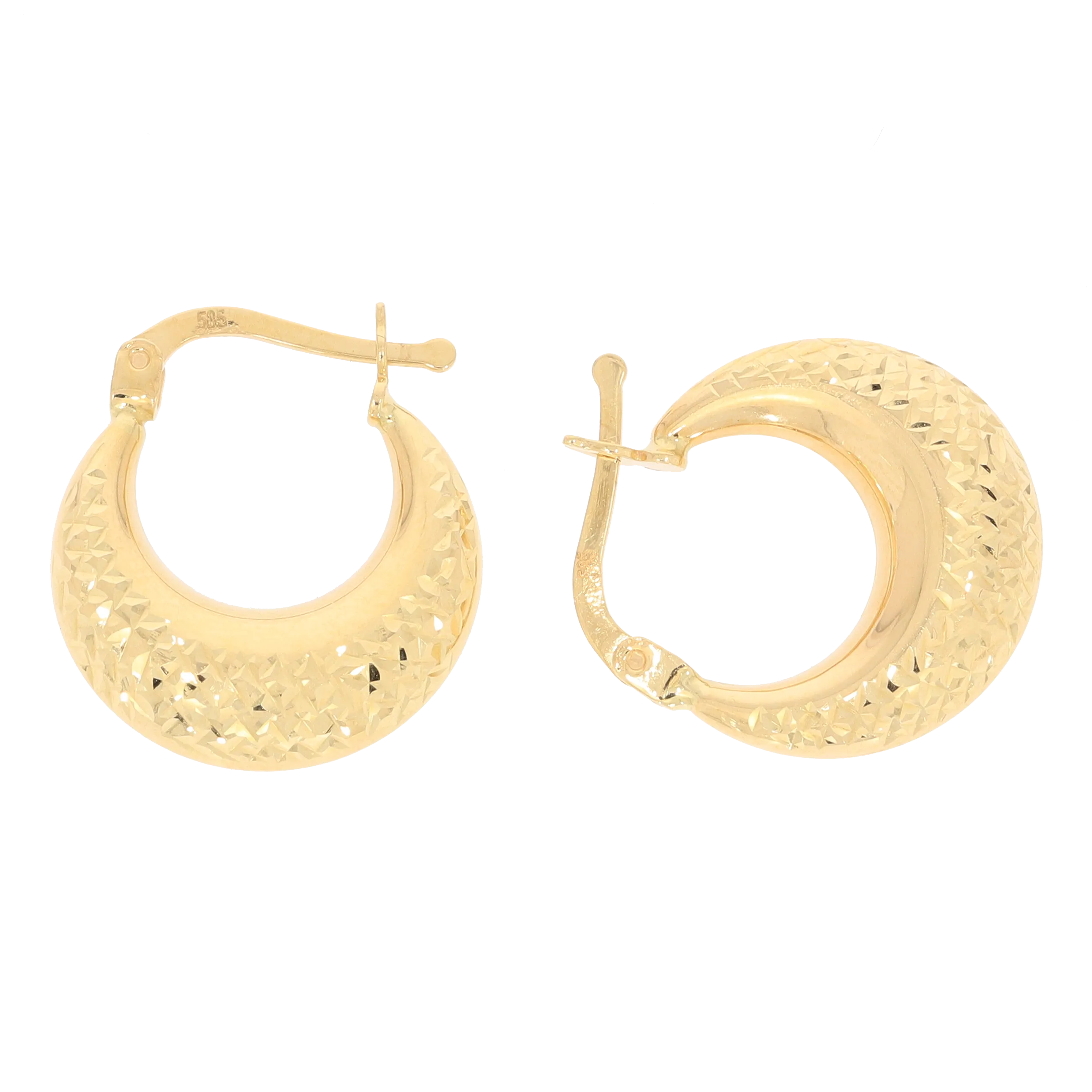 Diamentowane kolczyki koła Ø18mm